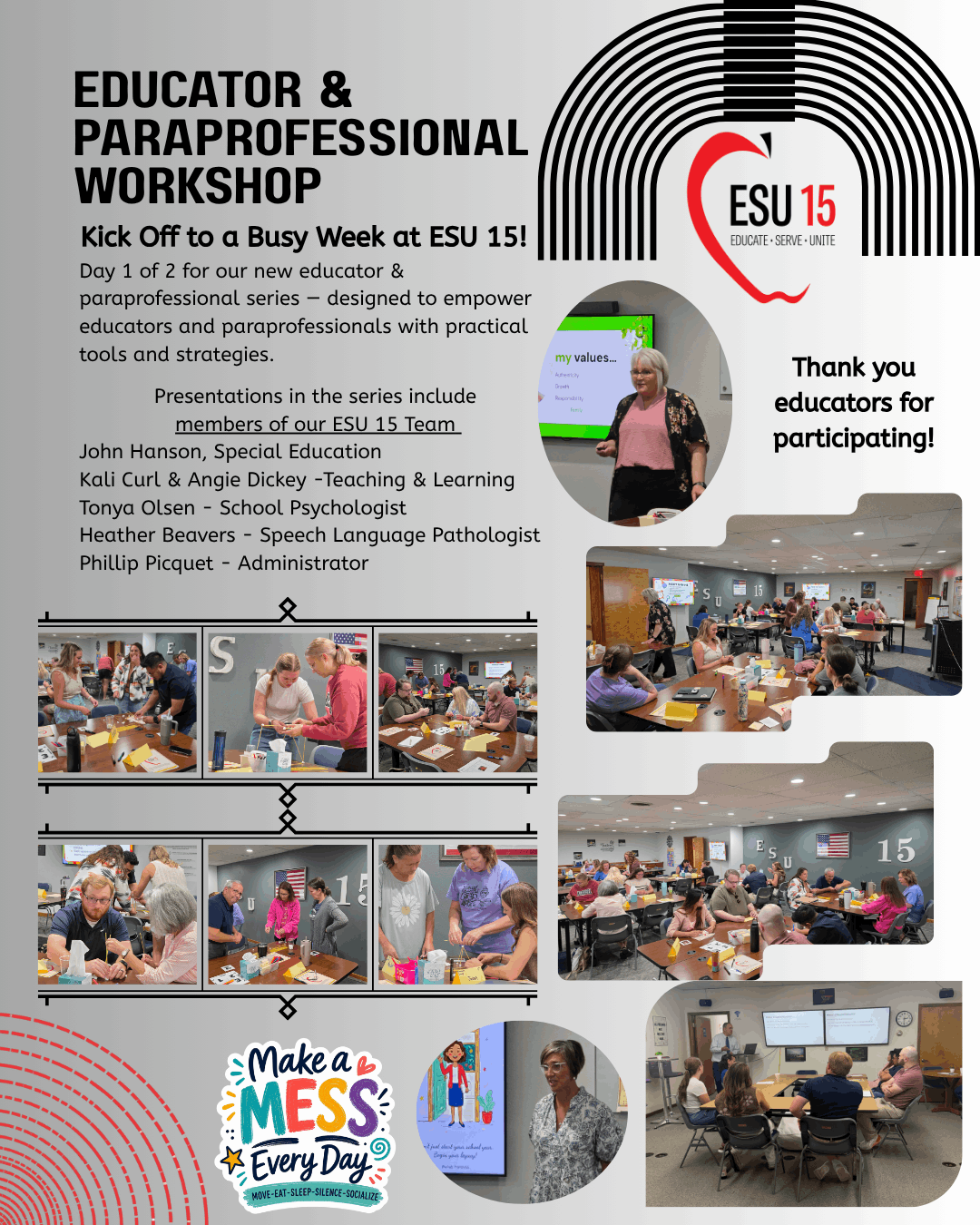 New Educator & Paraprofessional Workshop - Day 1